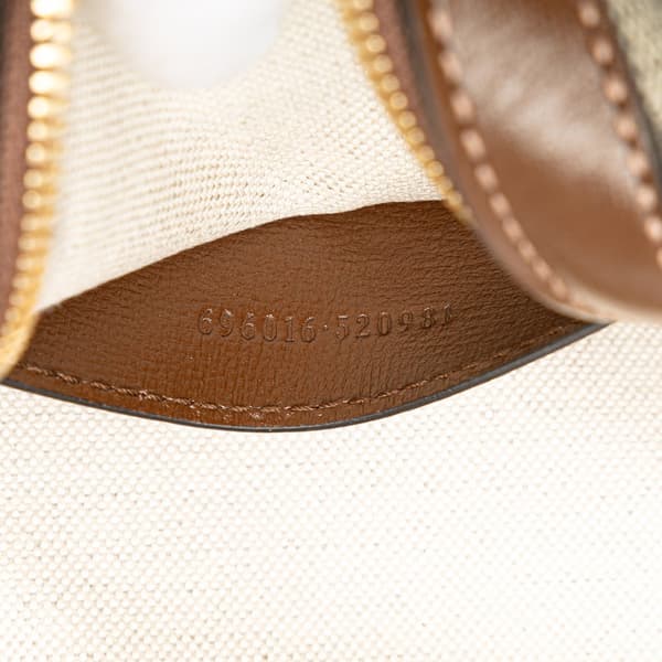 Pre-owned Gucci GG Supreme Interlocking G Sling Bag Brown