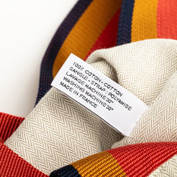 Pre-owned Hermès Toile Chevron Cavalier Sling Bag White