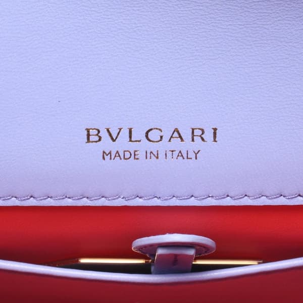 Pre-owned Bvlgari Serpenti Forever Leather Crossbody Purple