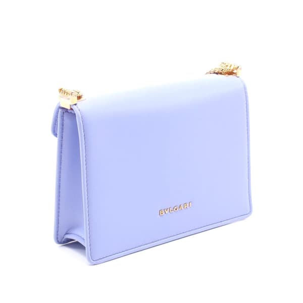 Pre-owned Bvlgari Serpenti Forever Leather Crossbody Purple