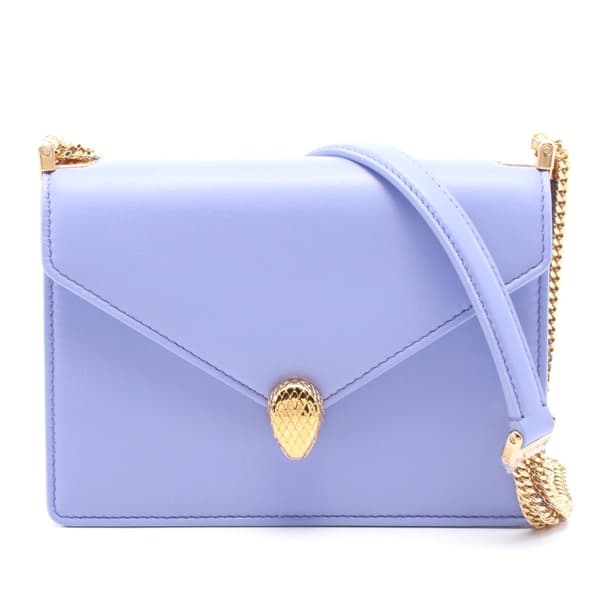 Pre-owned Bvlgari Serpenti Forever Leather Crossbody Purple