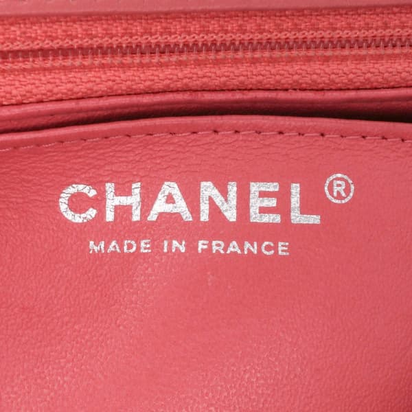 Pre-owned Chanel Mini Square Classic Lambskin Single Flap Pink