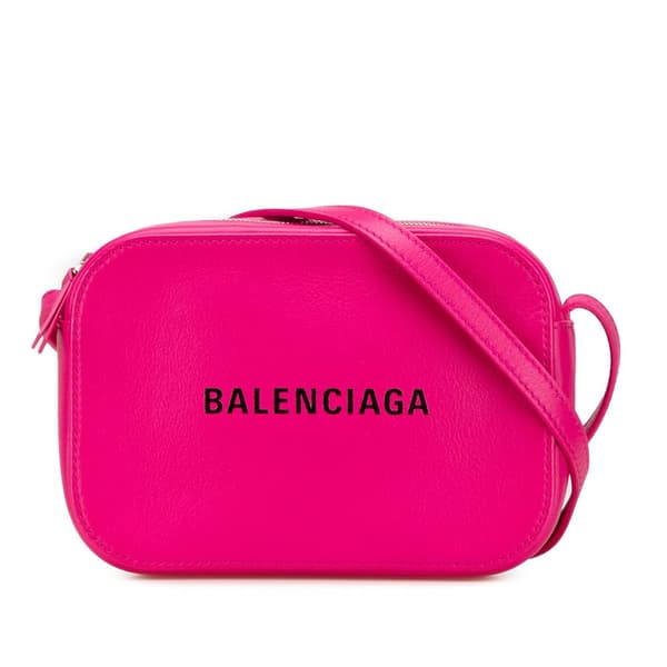 Pre-owned Balenciaga XS Leather Everyday Camera Bag Pink