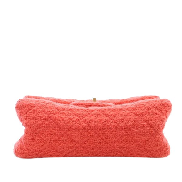 Pre-owned Chanel Mini Reissue 2.55 Tweed Single Flap 224 Red