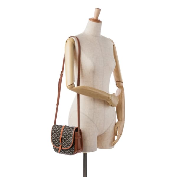 Pre-owned Goyard Goyardine Belvedere PM Brown