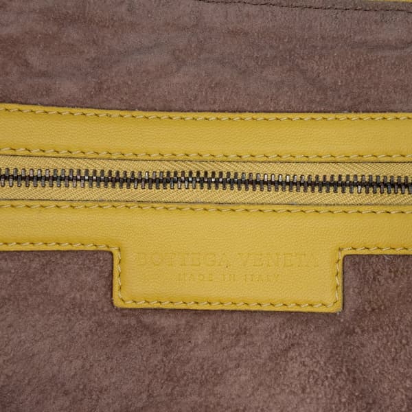 Pre-owned Bottega Veneta Medium Nappa Intrecciato Nodini Crossbody Yellow