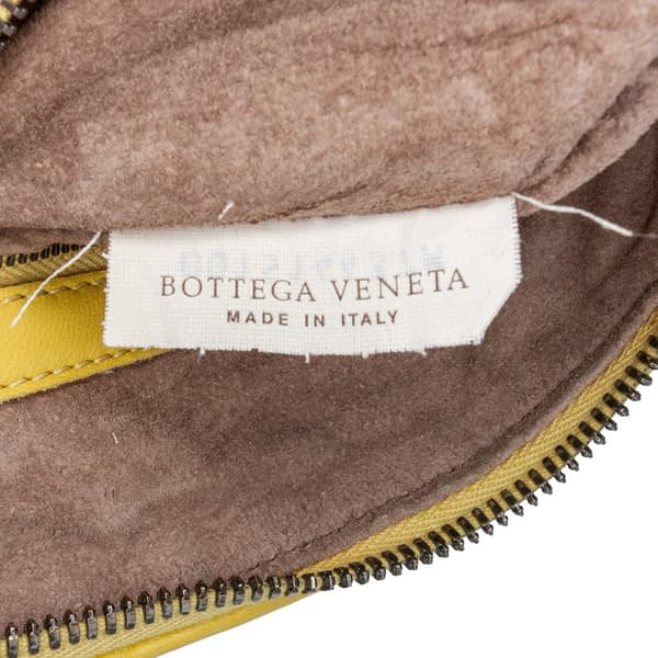Pre-owned Bottega Veneta Medium Nappa Intrecciato Nodini Crossbody Yellow