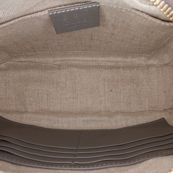 Pre-owned Gucci Mini Microguccissima Bree Crossbody Gray