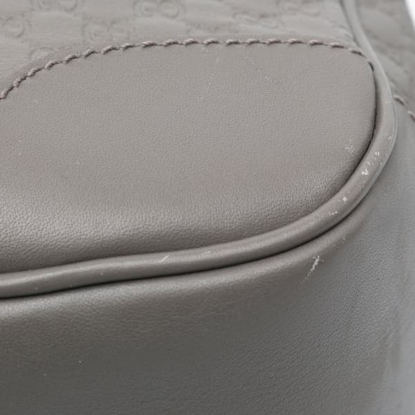 Pre-owned Gucci Mini Microguccissima Bree Crossbody Gray