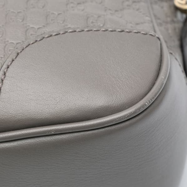 Pre-owned Gucci Mini Microguccissima Bree Crossbody Gray