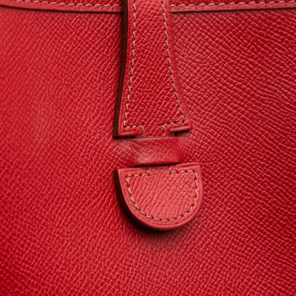 Pre-owned Hermès Clemence Evelyne III 29 PM Red