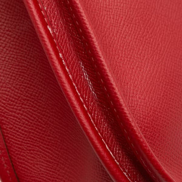 Pre-owned Hermès Clemence Evelyne III 29 PM Red