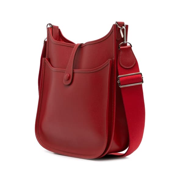 Pre-owned Hermès Clemence Evelyne III 29 PM Red
