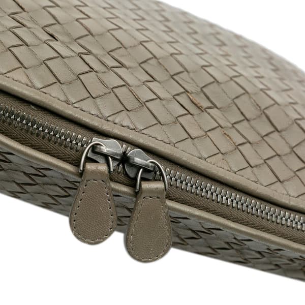 Pre-owned Bottega Veneta Large Nappa Intrecciato Nodini Crossbody Brown