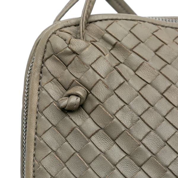 Pre-owned Bottega Veneta Large Nappa Intrecciato Nodini Crossbody Brown