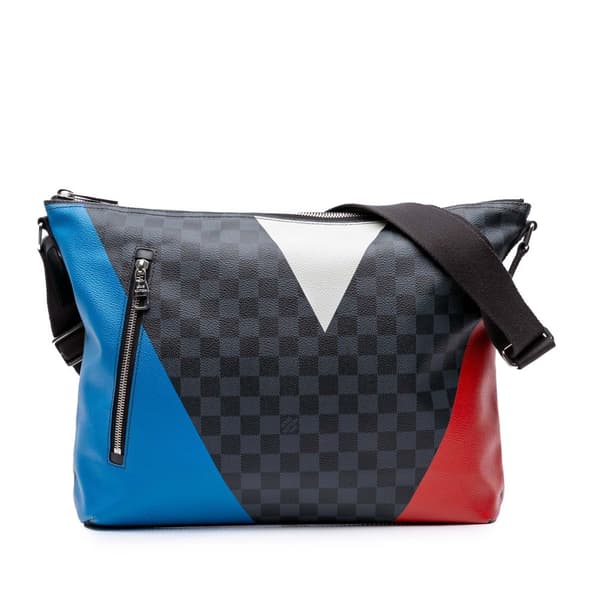 Pre-owned Louis Vuitton Damier Cobalt Americas Cup Regatta Mick PM Black
