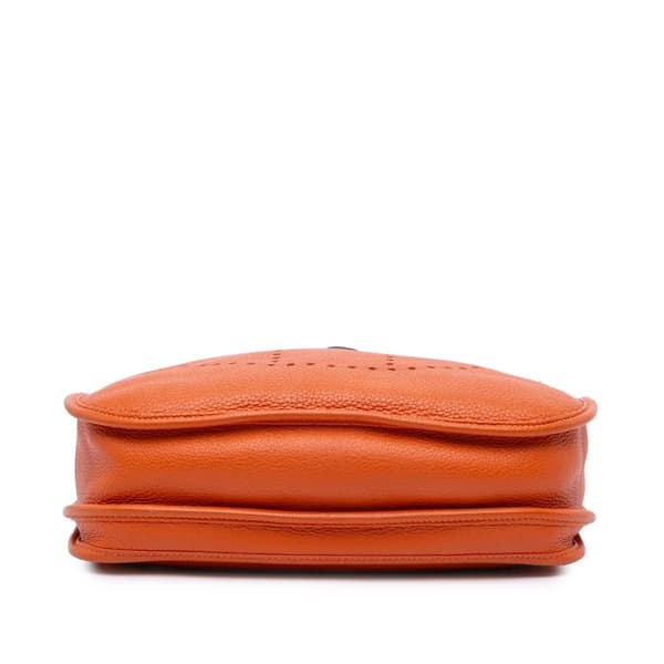 Pre-owned Hermès Clemence Evelyne III PM Orange