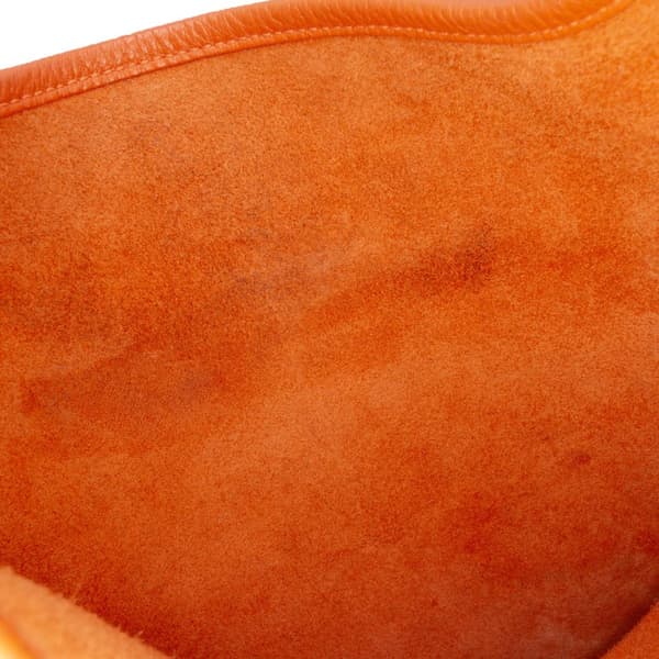 Pre-owned Hermès Clemence Evelyne III PM Orange