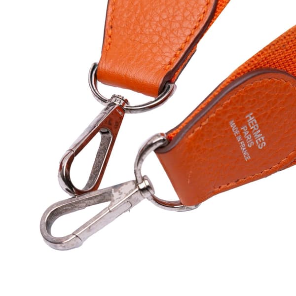 Pre-owned Hermès Clemence Evelyne III PM Orange