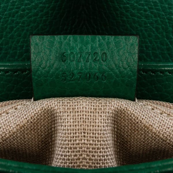 Pre-owned Gucci Small Dollar Calfskin Interlocking G Crossbody Green