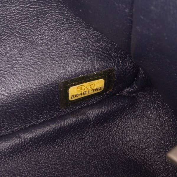 Pre-owned Chanel Mini Square Classic Lambskin Single Flap Blue