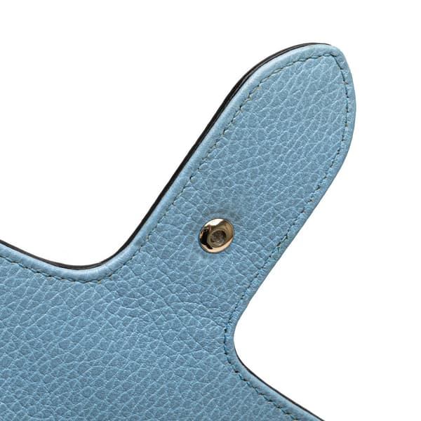 Pre-owned Gucci Small Dollar Calfskin Interlocking G Crossbody Blue