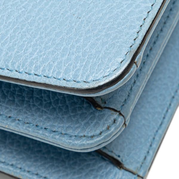 Pre-owned Gucci Small Dollar Calfskin Interlocking G Crossbody Blue
