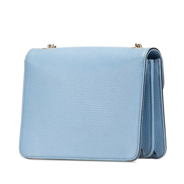 Pre-owned Gucci Small Dollar Calfskin Interlocking G Crossbody Blue