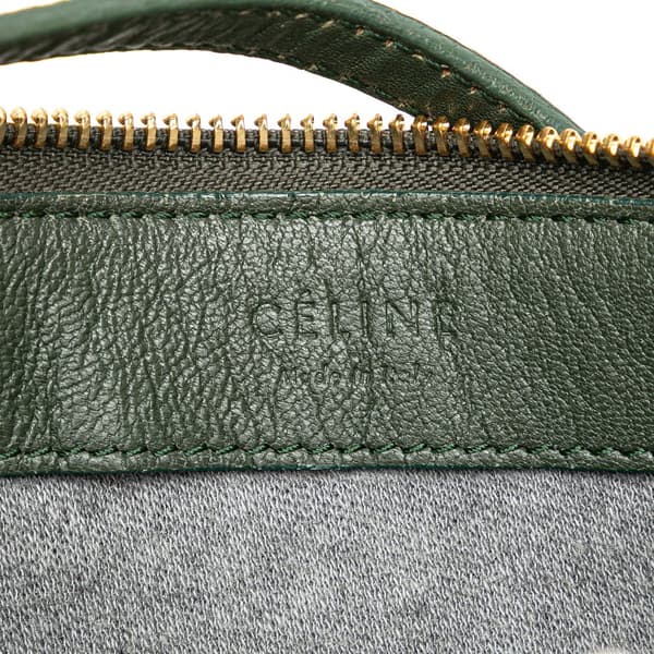 Pre-owned Celine Small Lambskin Trio Crossbody Green