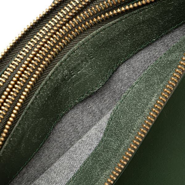 Pre-owned Celine Small Lambskin Trio Crossbody Green