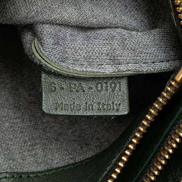 Pre-owned Celine Small Lambskin Trio Crossbody Green