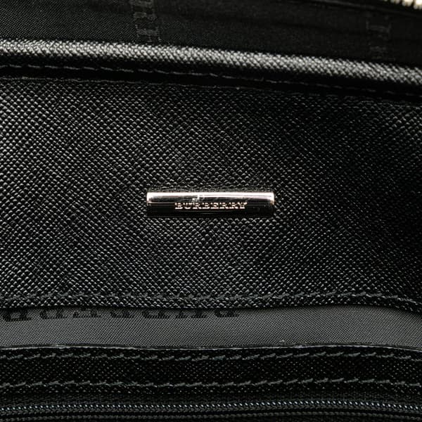 Pre-owned Burberry Leather Business Bag Black