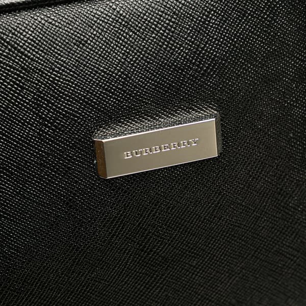 Pre-owned Burberry Leather Business Bag Black