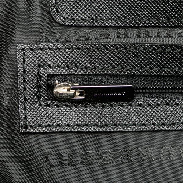 Pre-owned Burberry Leather Business Bag Black