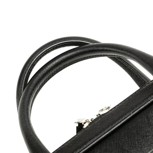 Pre-owned Burberry Leather Business Bag Black