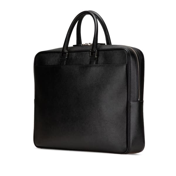 Pre-owned Burberry Leather Business Bag Black