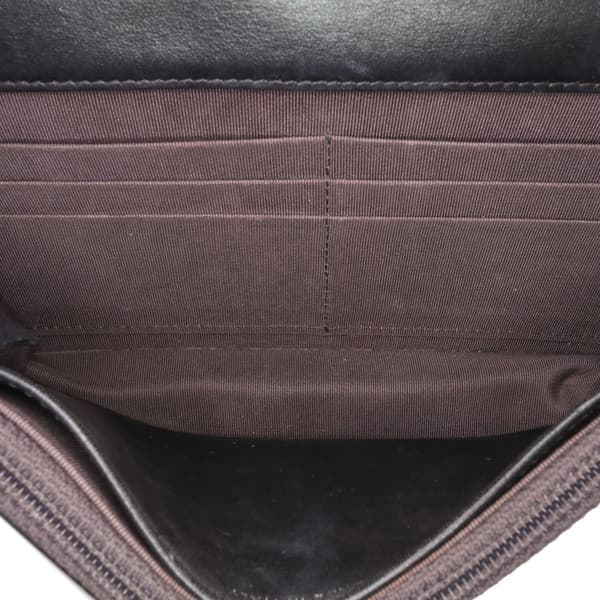 Pre-owned Chanel Quilted Aged Calfskin Gabrielle Wallet On Chain Black