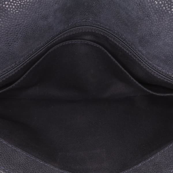 Pre-owned Chanel Quilted Iridescent Caviar Lady Pearly Flap Black