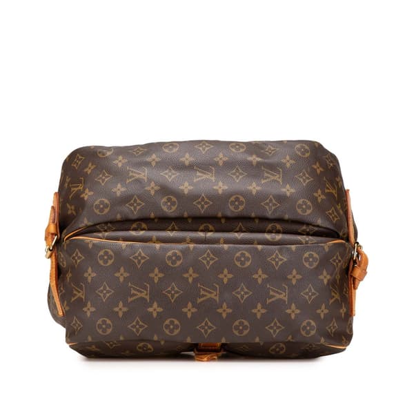 Pre-owned Louis Vuitton Monogram Saumur 35 Brown
