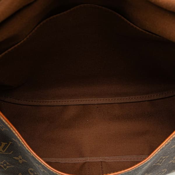 Pre-owned Louis Vuitton Monogram Saumur 35 Brown