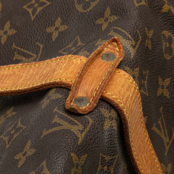 Pre-owned Louis Vuitton Monogram Saumur 35 Brown