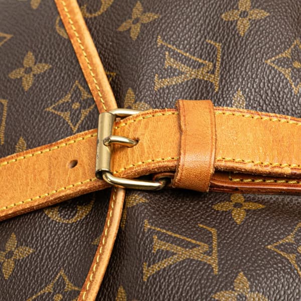 Pre-owned Louis Vuitton Monogram Saumur 35 Brown