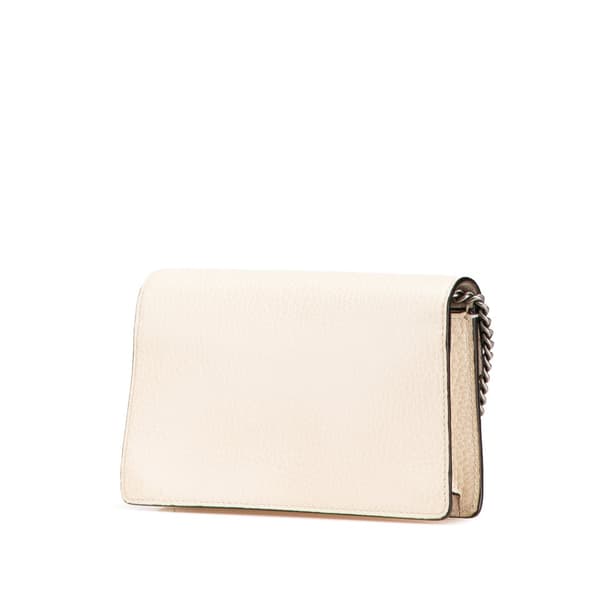 Pre-owned Gucci Super Mini Dionysus Leather Crossbody White