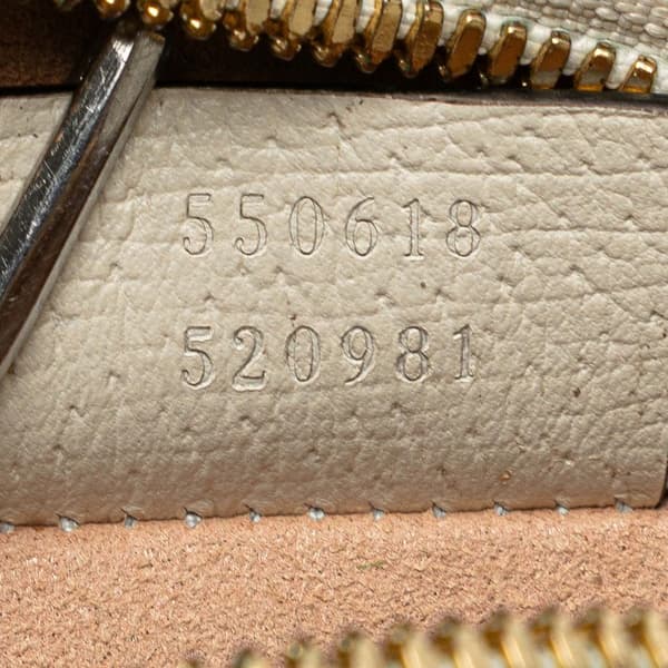 Pre-owned Gucci Mini Leather Ophidia Round Crossbody White