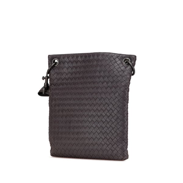 Pre-owned Bottega Veneta Intrecciato Crossbody Brown