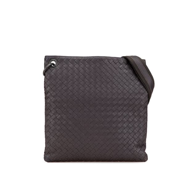 Pre-owned Bottega Veneta Intrecciato Crossbody Brown