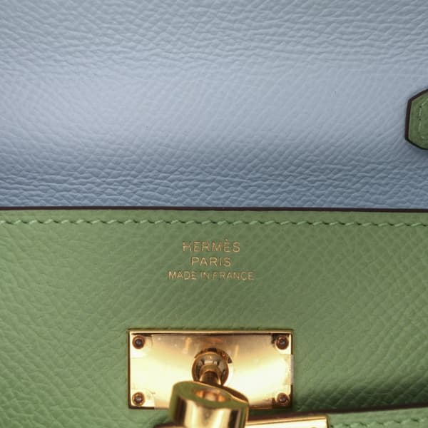 Pre-owned Hermès Epsom Kelly To Go Wallet Green