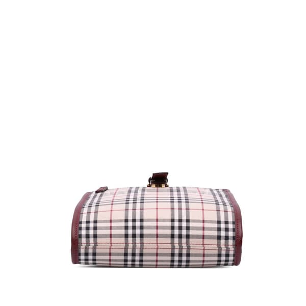 Pre-owned Burberry House Check Canvas Crossbody Brown