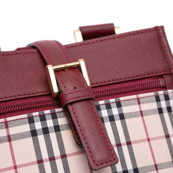 Pre-owned Burberry House Check Canvas Crossbody Brown