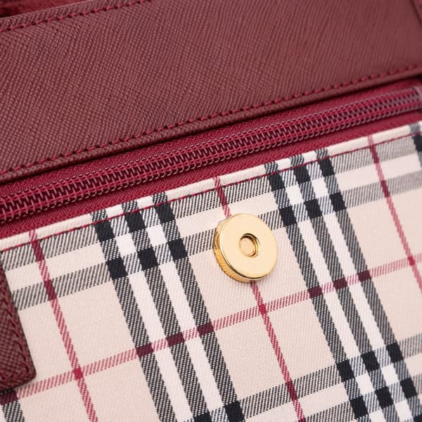 Pre-owned Burberry House Check Canvas Crossbody Brown